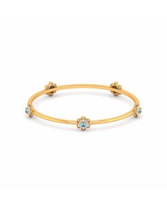 Floral Blue Stone Bangle