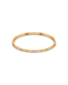 Textured Diamond-Studded Bangle