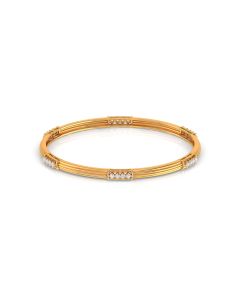 Minimalist Diamond-Accent Bangle