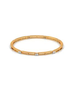 Diamond-Embellished Twist Bangle