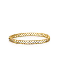 Diamond Bangle with Textured Design and Modern Elegance