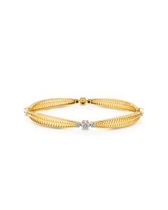 Classic Diamond Bangle with Dual Rows of Refined Detailing