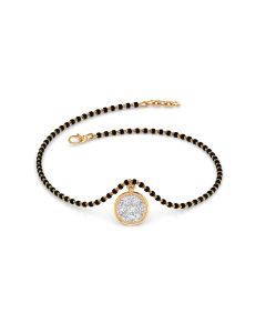 Golden Beaded Diamond Bracelet