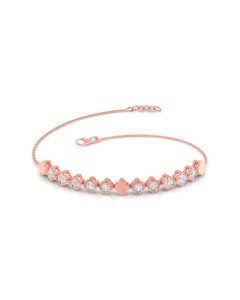 Floral Charm Diamond Bracelet