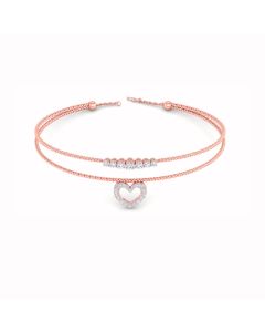 Dazzling Heart Diamond Bracelet