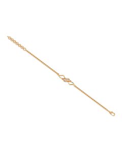 Minimalistic Swirl Gold Diamond Bracelet