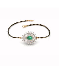 Stunning Teardrop Mangalsutra Diamond Bracelet