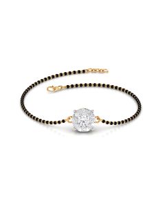 Glittering Round Mangalsutra Diamond Bracelet