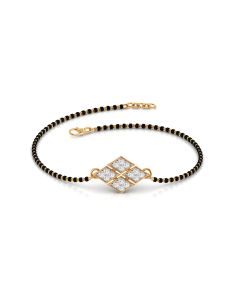 Modish Dainty Diamond Mangalsutra Diamond Bracelet