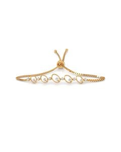 Glossy Loops Yellow Gold Bracelet