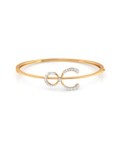 Modern Rose Gold Diamond Bracelet