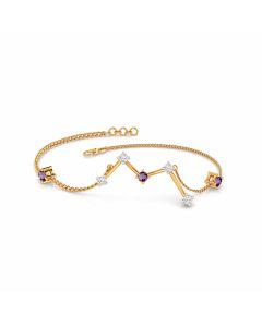 Amethyst Diamond Rose Gold Bracelet