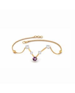 Elegant Amethyst Diamond Bracelet