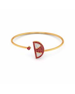 Asymmetrical Ruby Wing Bracelet
