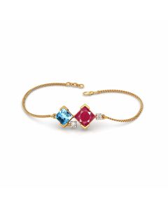 Chic Geometric Gemstone Bracelet