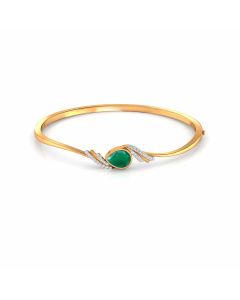 Emerald Accent Leaf Bracelet