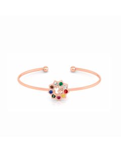 Om Navratna Adjustable Cuff Bracelet