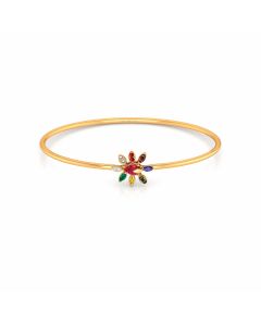 Subtle Navratna Gemstone Cuff Bracelet