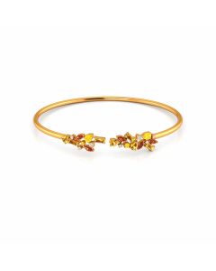 Gemstone-Studded Bangle Bracelet