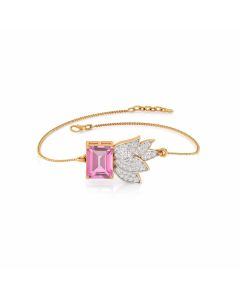 Pink Sapphire Lotus Bracelet