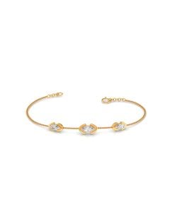 Diamond Floral Motif Bracelet