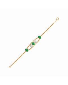 Emerald and Diamond Statement Bracelet