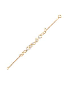 Sleek Bracelet with Geometric Diamond Accents