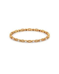 Classic Bangle Pair with Refined Diamond Detailing