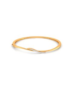 Minimalist Bangle with Sleek Diamond Accent