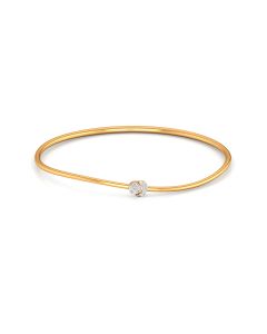 Contemporary Bangle with Central Diamond Accent