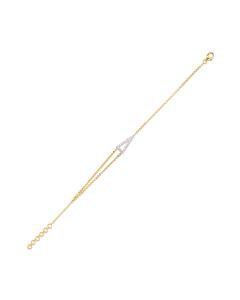 Slim Diamond Bracelet with Geometric Centrepiece and Versatile Style