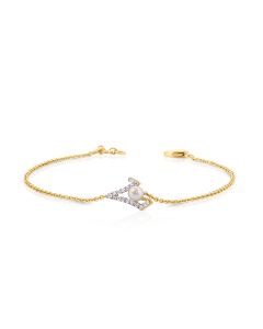 Geometric diamond tennis bracelet embodying Navratri strength and focus