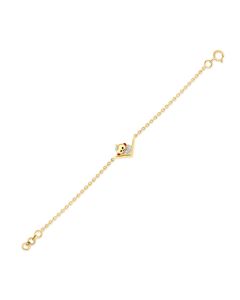 Kitty Love Gold Bracelet with Diamond Charm