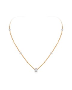 Minimalist Diamond-Studded Rose Gold Chain