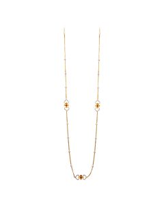 Vintage Sapphire Cord Diamond Chain Necklace