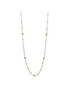 Elegant Sterling Silver Cord Diamond Chain