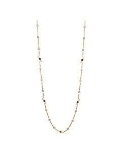 Elegant Sterling Silver Cord Diamond Chain