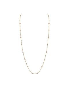 Simplistic Floral Silver Cord Diamond Chain