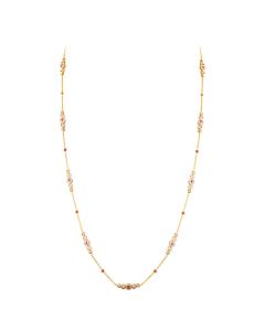 Stunning Clustered Silver Cord Diamond Necklace