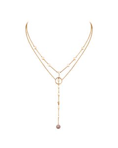 Millenium Layered Pearl Diamond Necklace