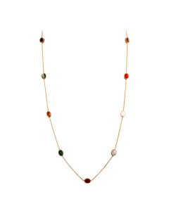 Sober Multi Coloured Cable Diamond Chain Necklace