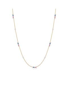 Multicolor Bead Chain Necklace