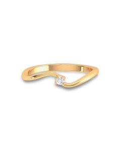 Sparkling Yellow Gold Solitaire Ring