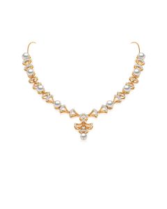 Captivating Pearl Glow Diamond Necklace