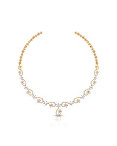 Floral Cascade Diamond Necklace