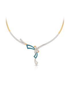 Blue Sapphire Ribbon Necklace