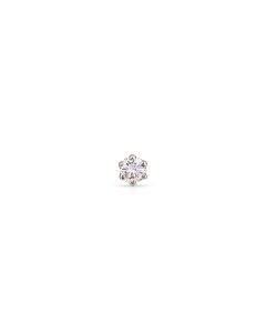 Solitaire Nose Pin with Petite Bloom Charm