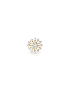 Starburst Nose Pin with Sparkling Diamond Centerpiece