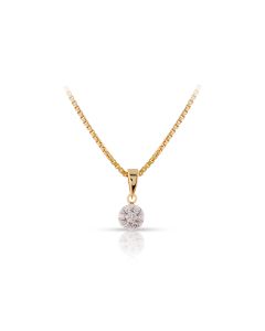 Round Diamond Cluster Pendant