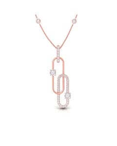 Inter Loop Diamond Pendant